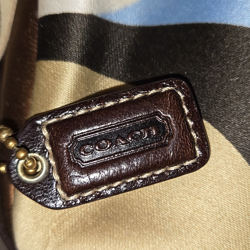 ​Coach Vintage Scarf Print Cosmetic Bag - Satin Multi-Color Swirl - Picture 3 of 7